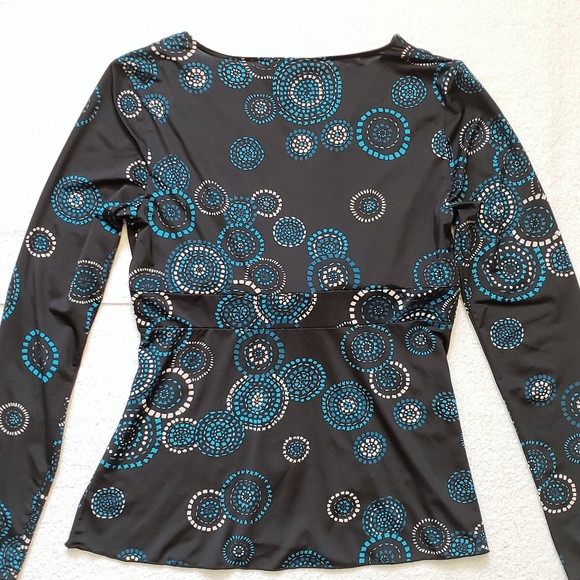 🐱I.N.C. Black & Turquoise Beaded Sequin Top - Picture 3 of 5